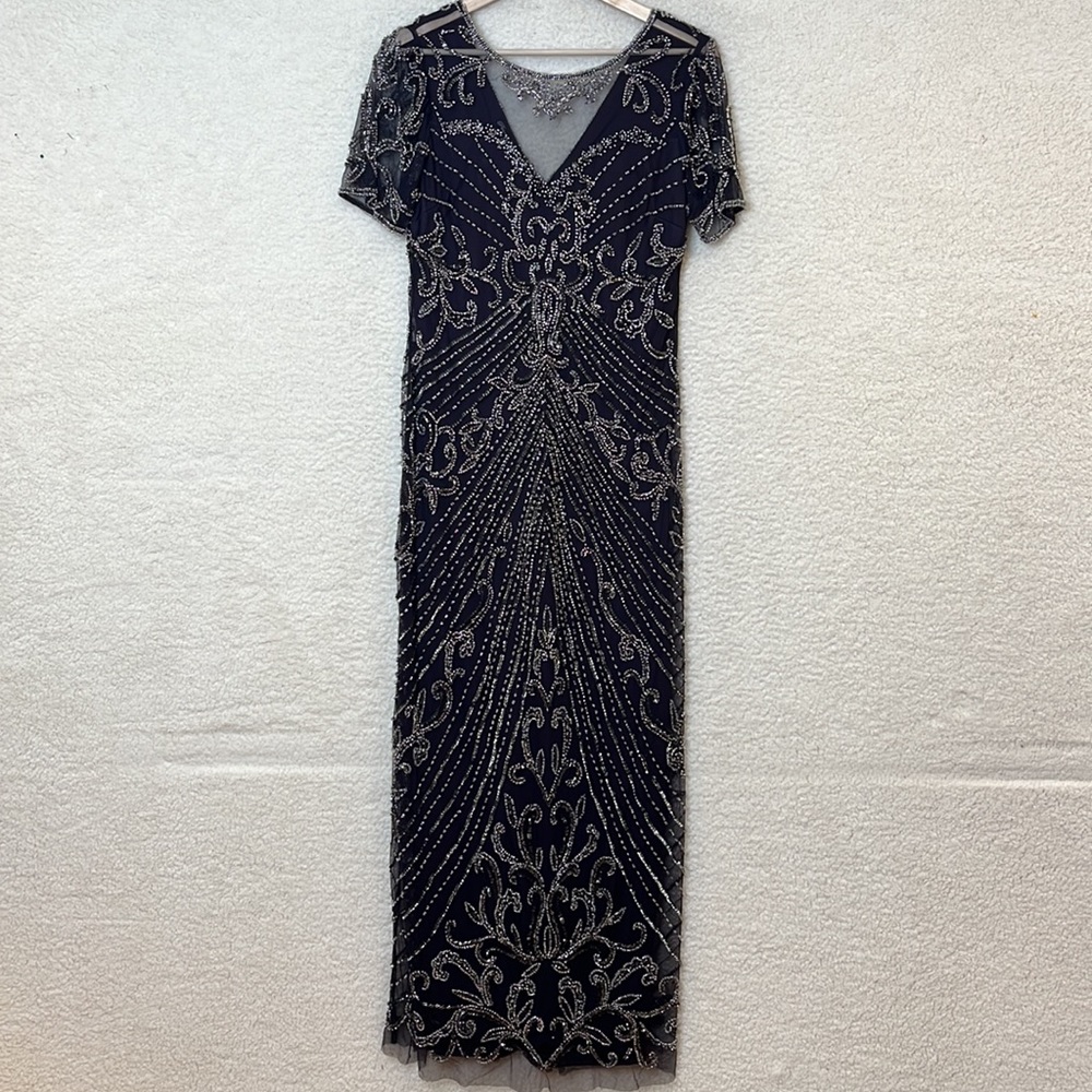 Pisarro Nights Womens Evening Gown Beaded Sequin Lined Dress SIZE 6